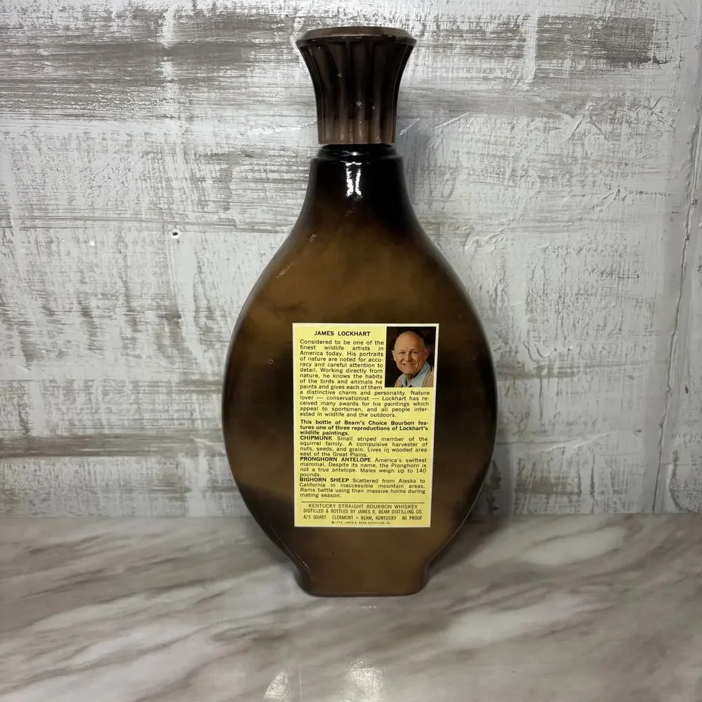 Vintage Beam's Choice Bighorn Sheep Bourbon Decanter with Box